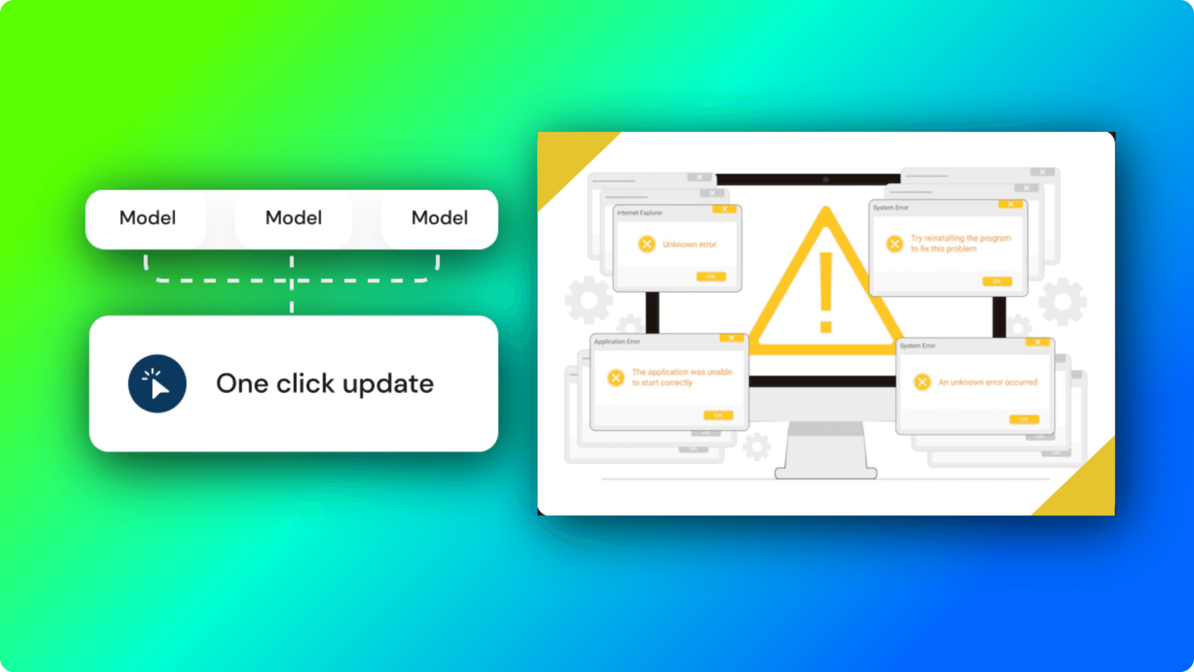The real problem is not the update button, it is what happens when things go wrong